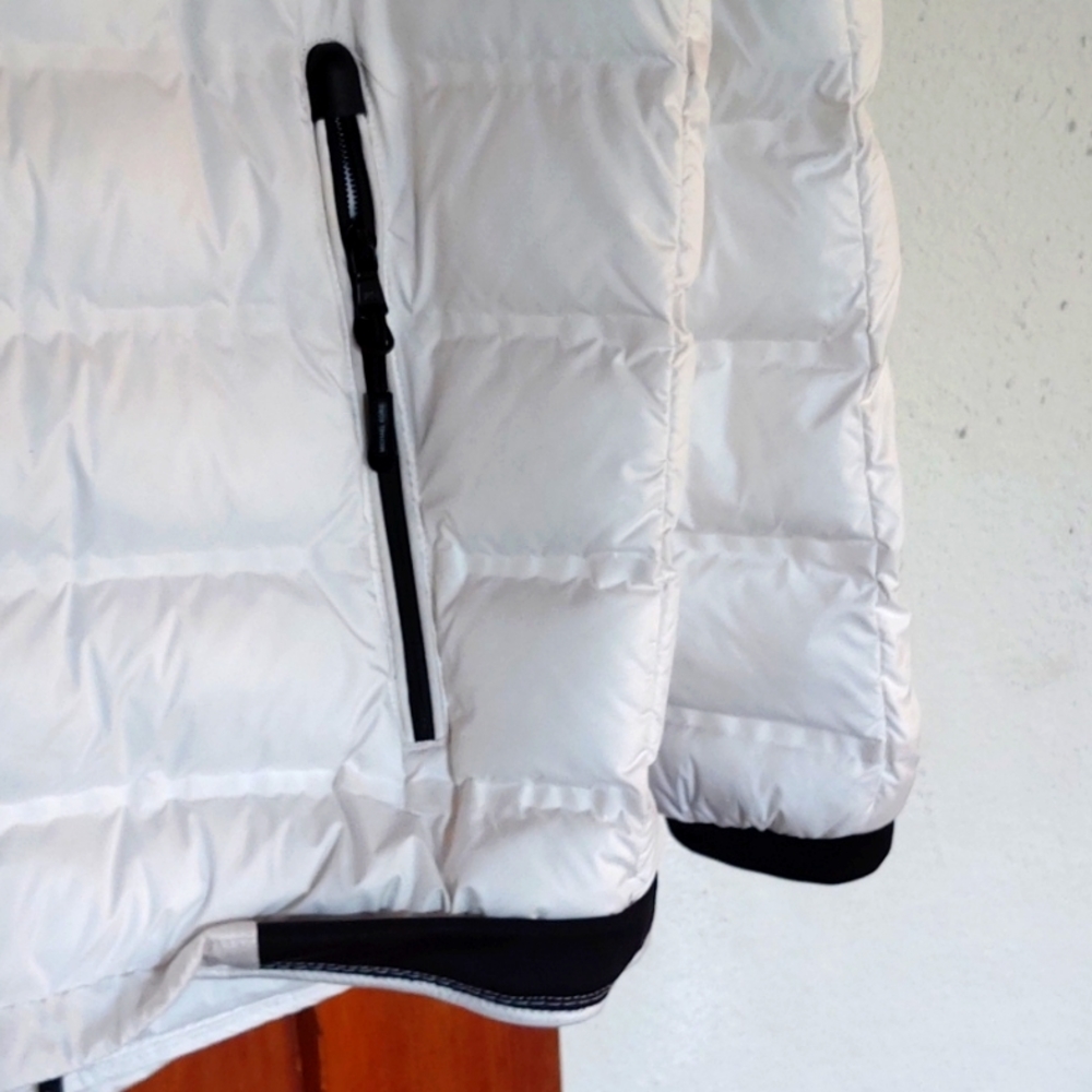Michael Kors brilliant white puffer jacket.